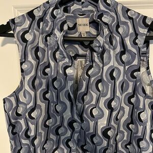 NIC+ZOE Blue shift dress. Excellent. Beautiful vibrant geometric print.